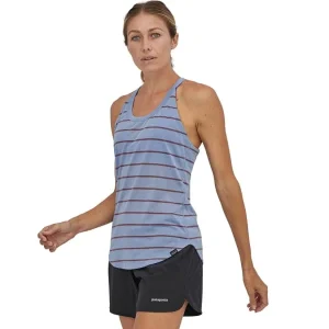 shopping pas cher PATAGONIA W’S CAP COOL TRAIL TANK FUR STRIPE LGT CURT BLUE 22 7