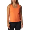 Authentic Original licence COLUMBIA HIKE™ PERFORMANCE TANK SUNSET ORANGE/PEACH BLOSSOM LOGO 23 22