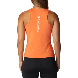 Authentic Original licence COLUMBIA HIKE™ PERFORMANCE TANK SUNSET ORANGE/PEACH BLOSSOM LOGO 23 9